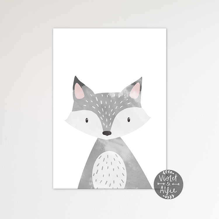 Set of three animal prints | Bear | Fox | Rabbit - Violet and Alfie