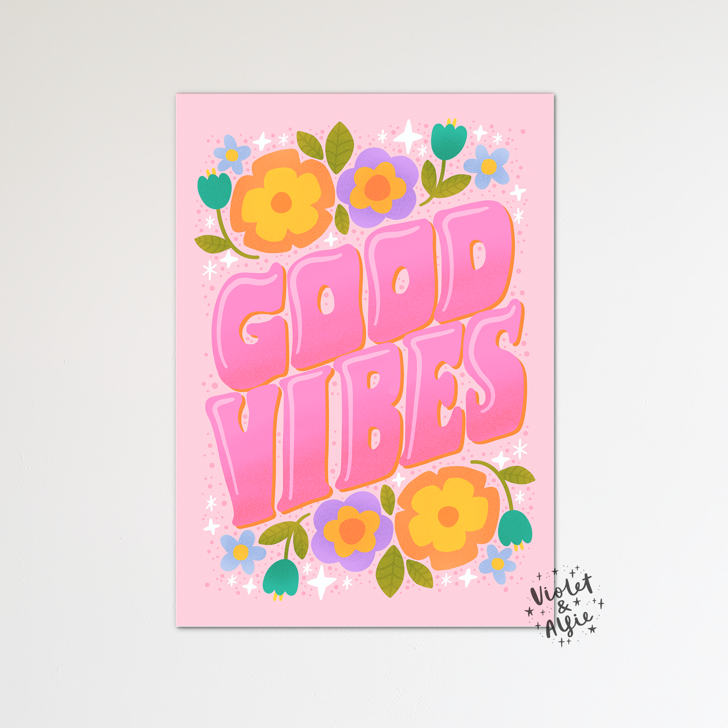 Retro Good Vibes Print