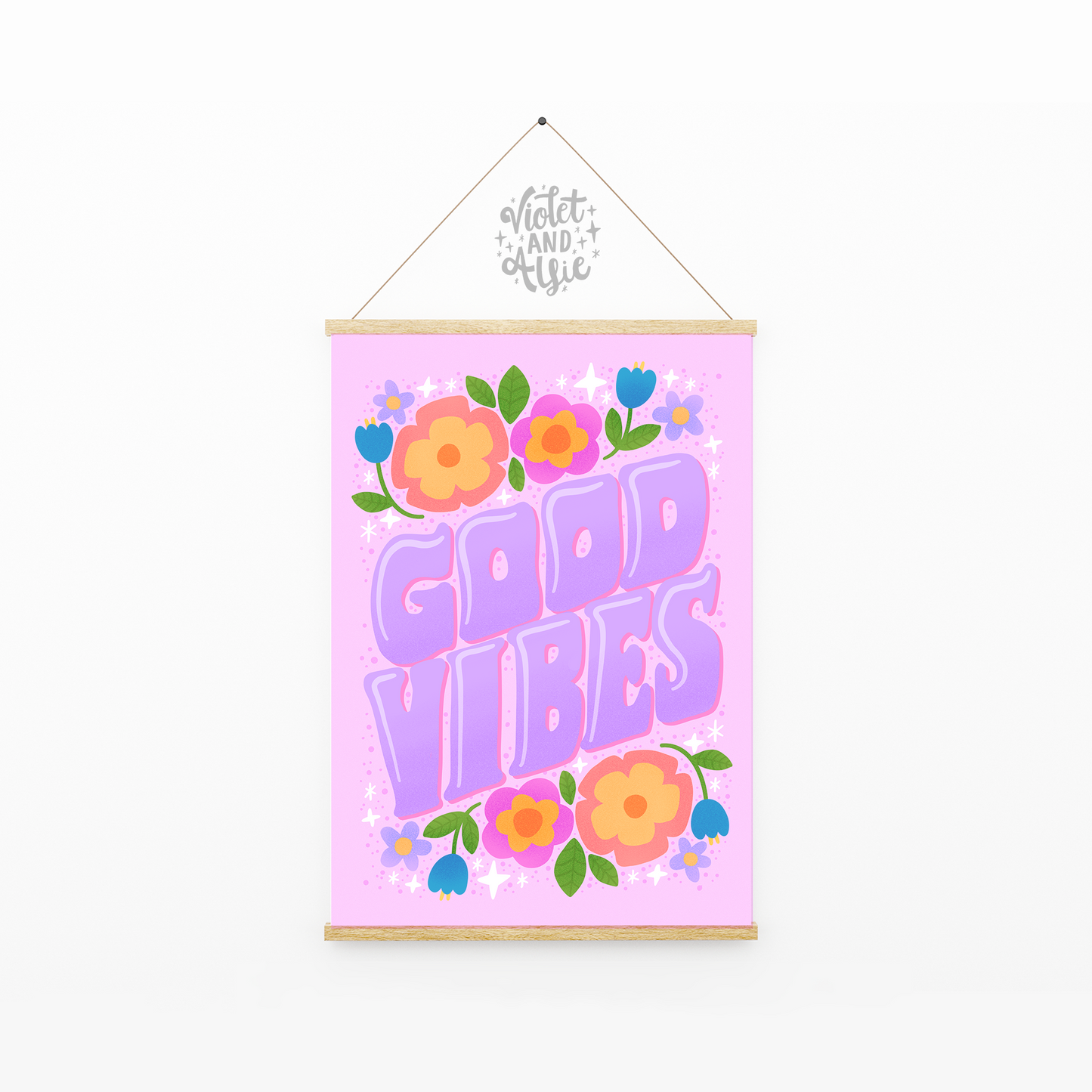 Retro Good Vibes Print