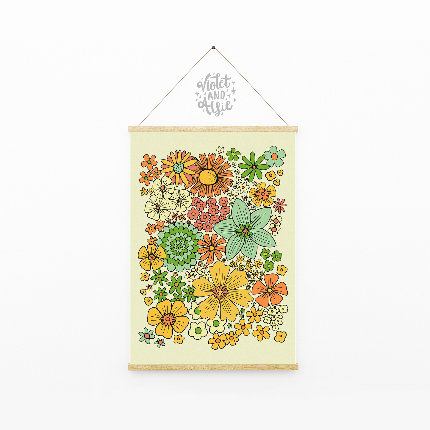 Retro Floral Print