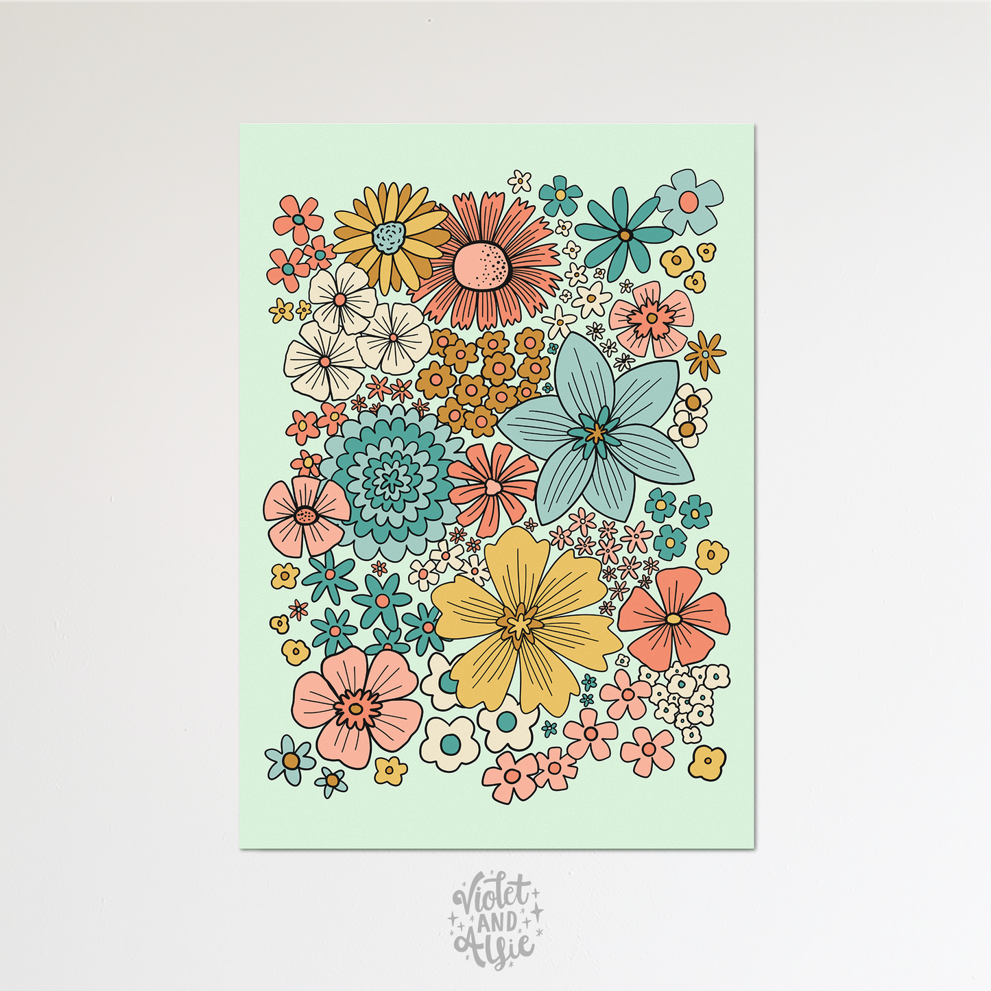 Retro Floral Print