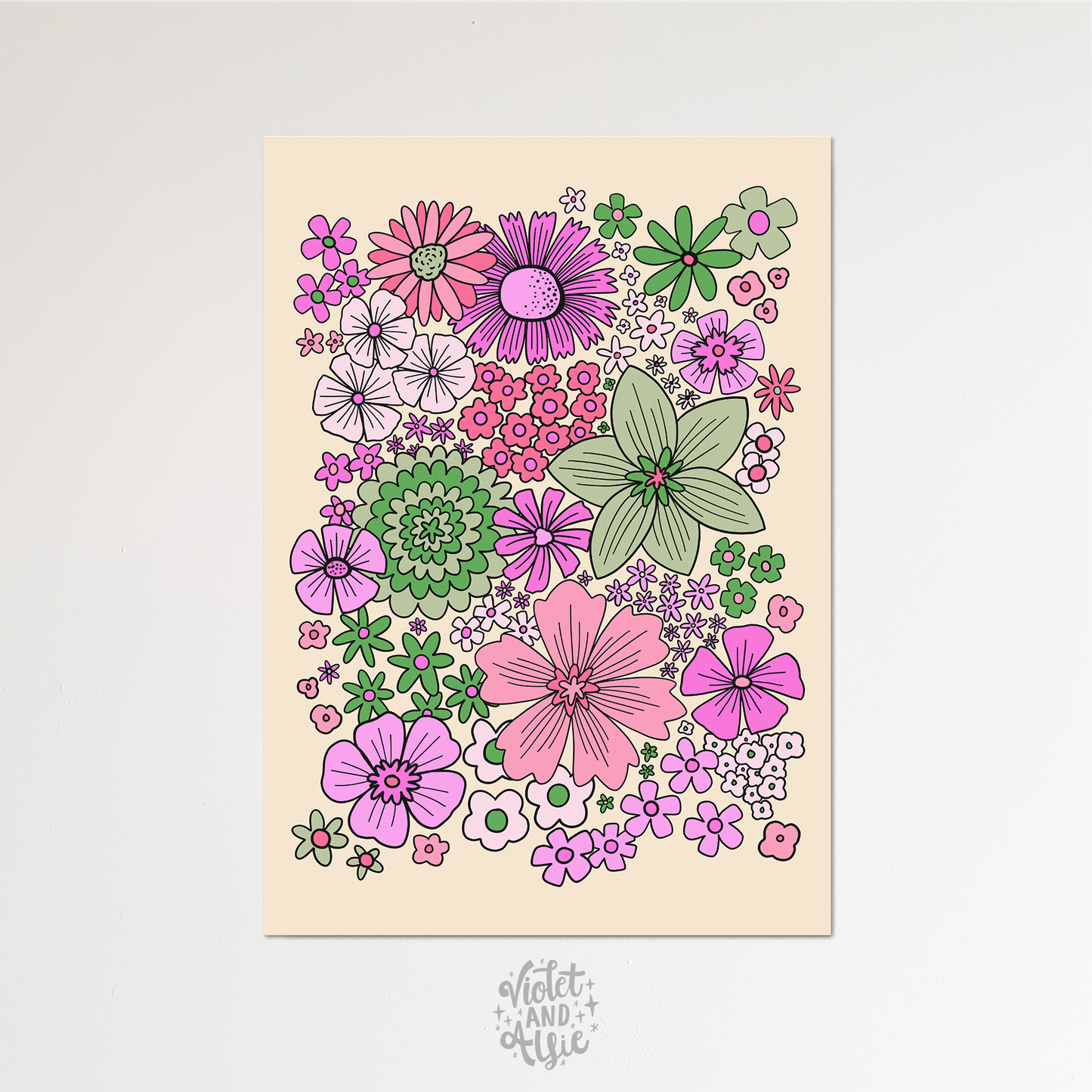 Retro Floral Print