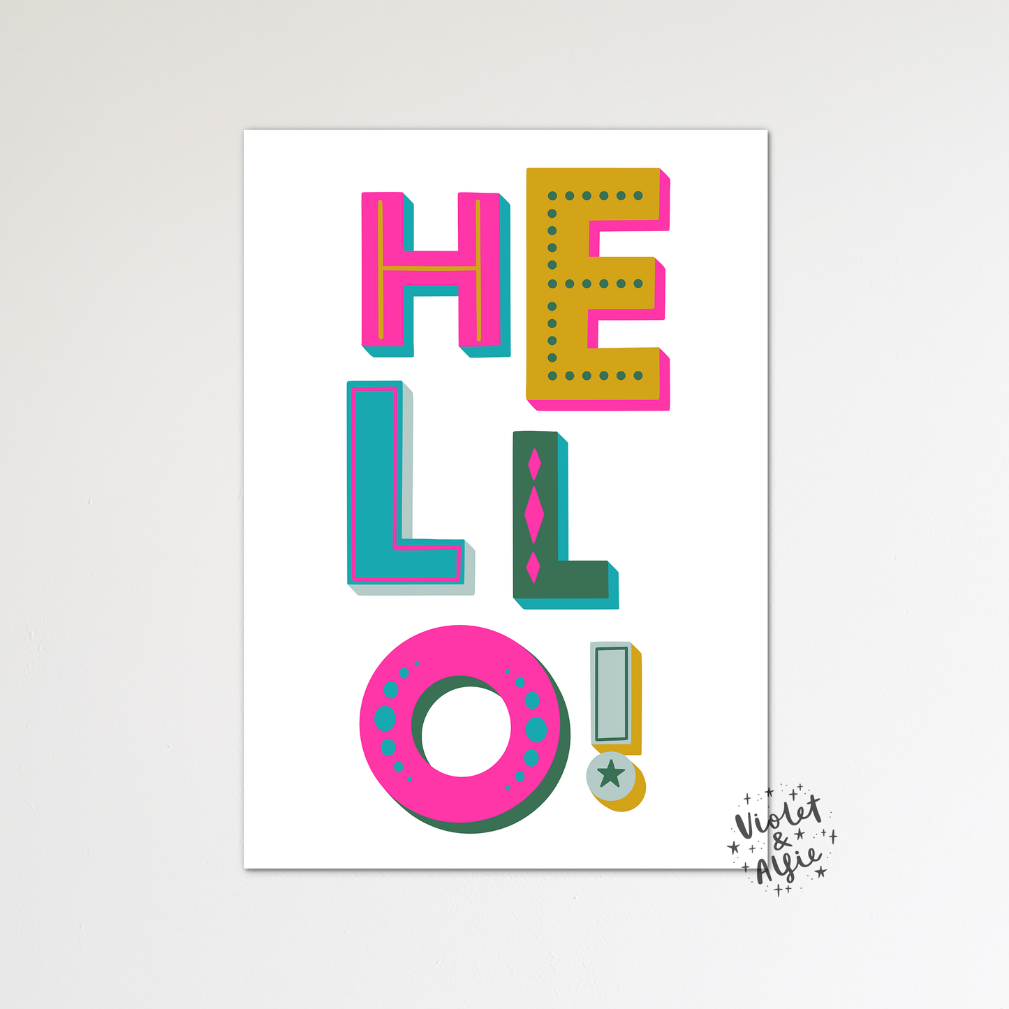 Typographic Hello Print