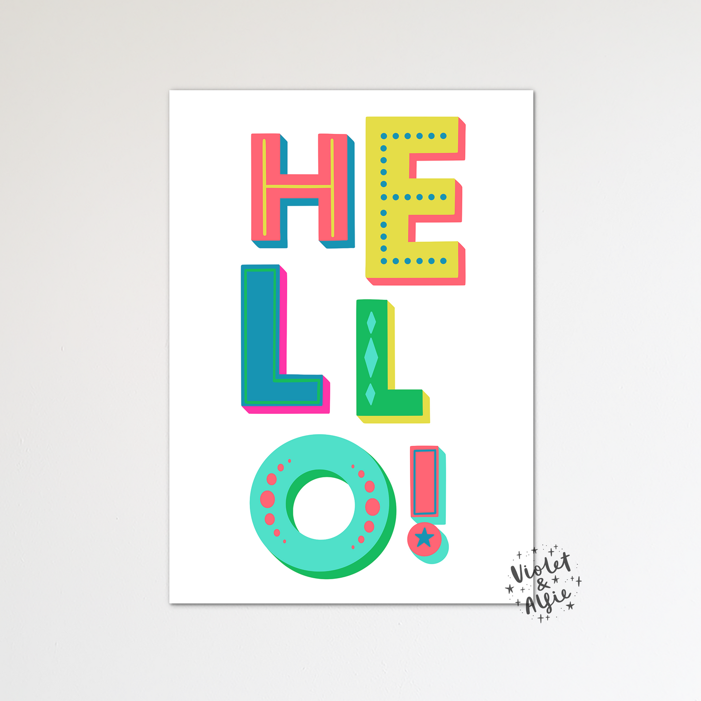 Typographic Hello Print