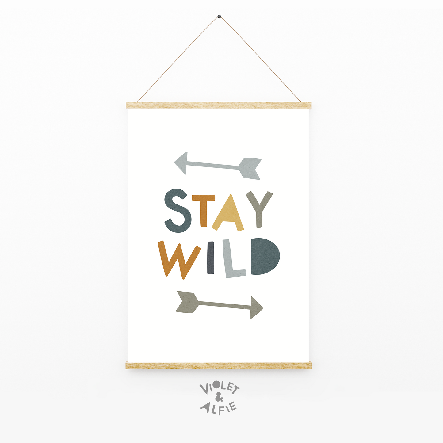Typographic Poster Children's Room Wall Art nursery prints Typographic Prints Kids wall art stay wild print VIOLET AND ALFIE PRINTS VIOLET AND ALFIE typographic posters typographic nursery prints PASTEL WALL ART nursery wall art nursery prints uk MUTED COLOURS kids room decor colourful colourful wall art for childrens room bold slogan prints