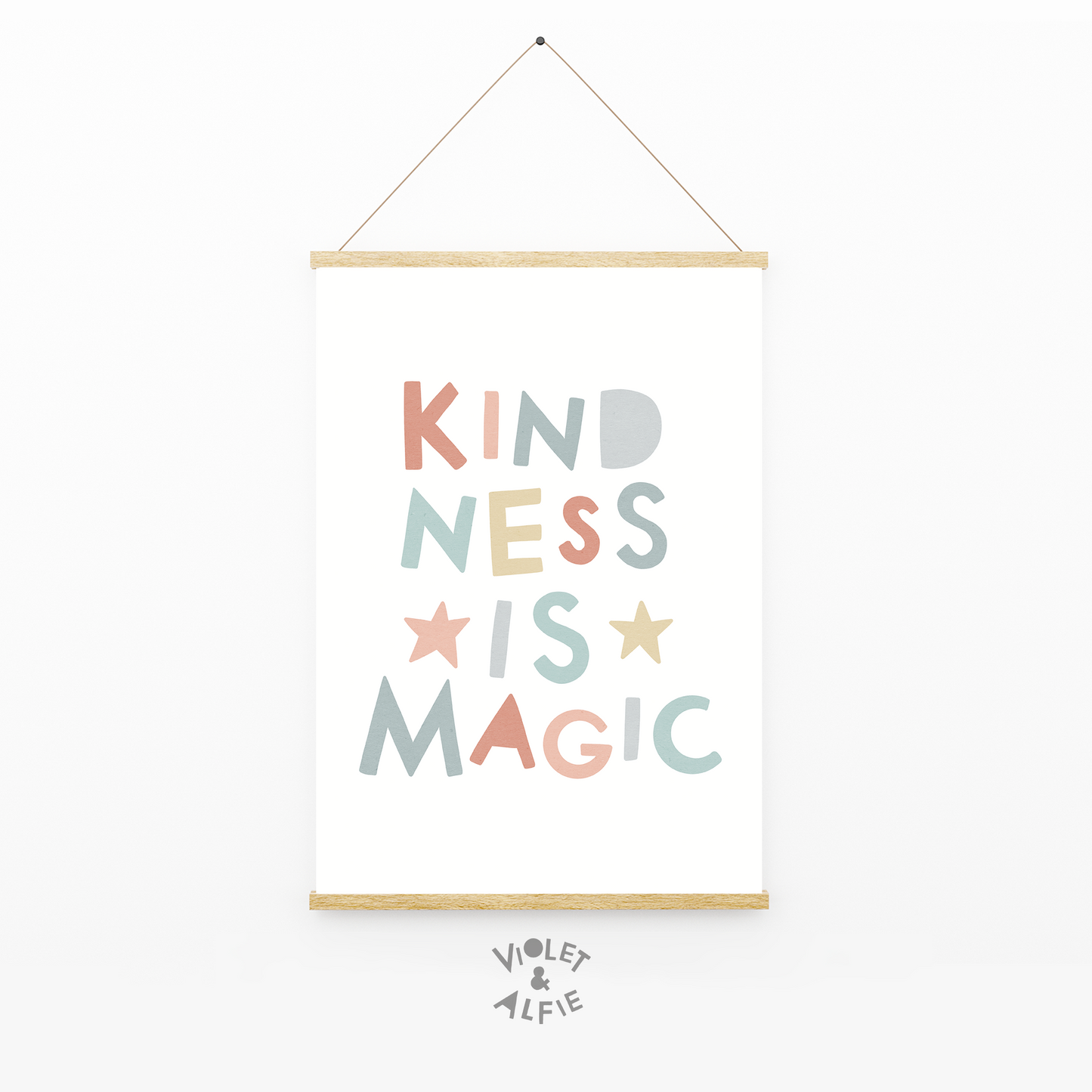 KINDNESS is magic, kindness quote print, prints for kids rooms, nursery art, inspirational prints, be kind wall art,