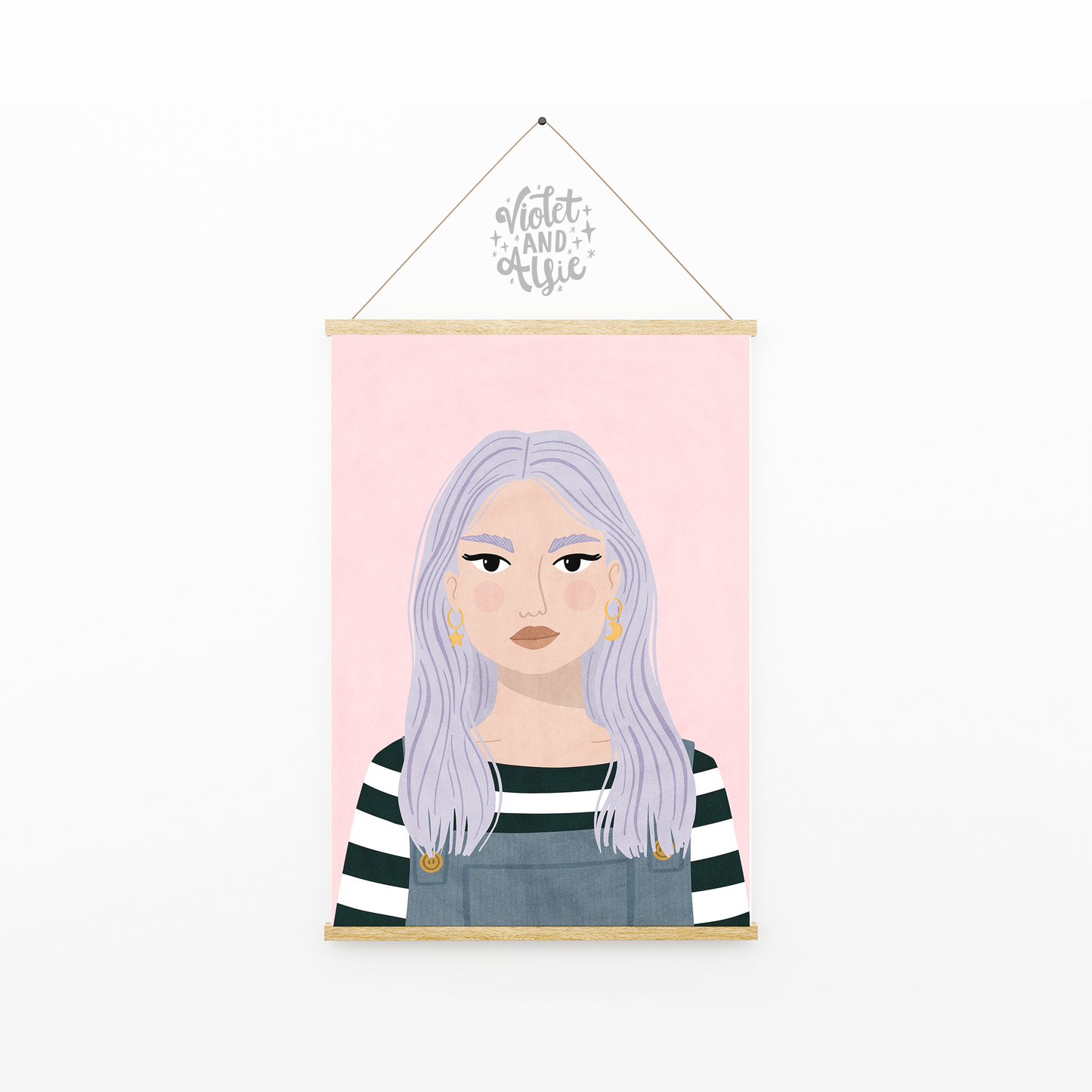 cool wall art, girl's room decor prints, quirky wall art, colourful home decor, maximalist prints, gallery wall art prints, girl portrait, women illustration, girl art print, fashion illustration, bedroom wall art, funky art