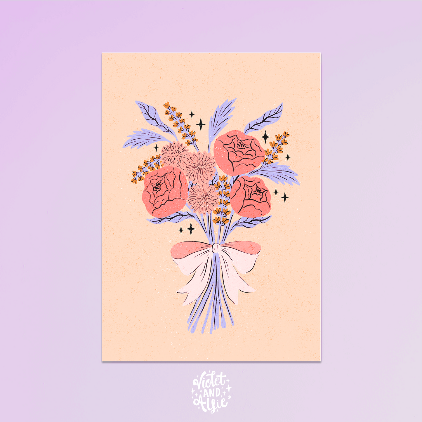 Floral Bouquet Print - Colourful Botanical Art