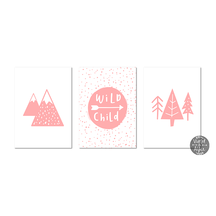 Wild child print set - Violet and Alfie