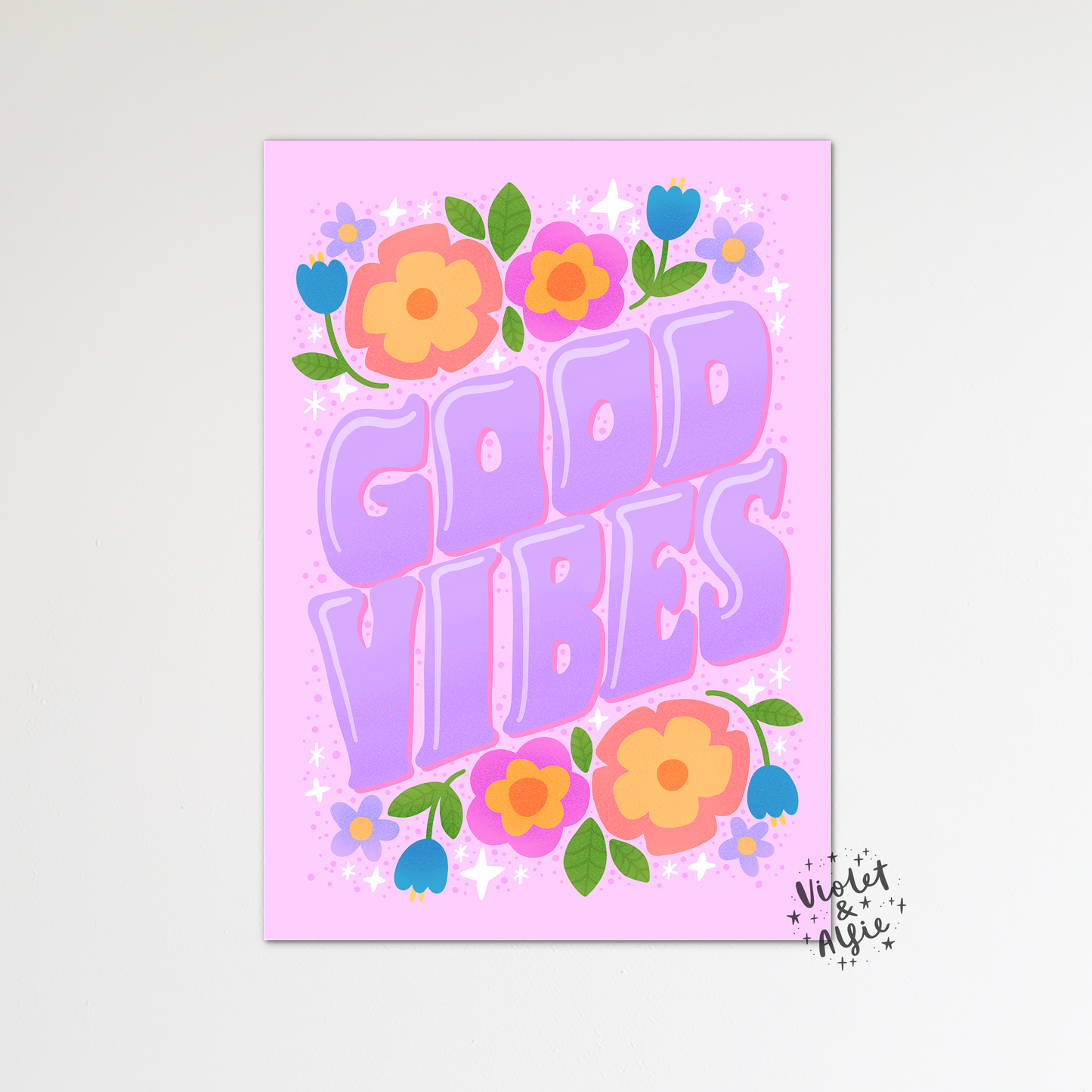 Retro Good Vibes Print