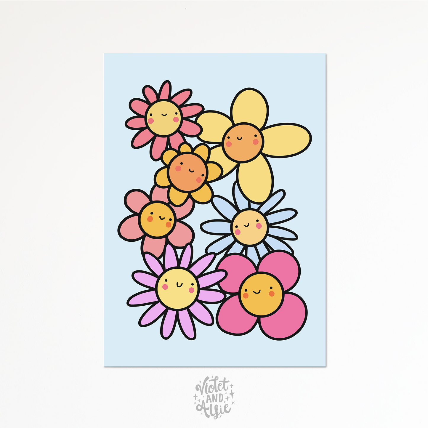 Happy Flowers Print