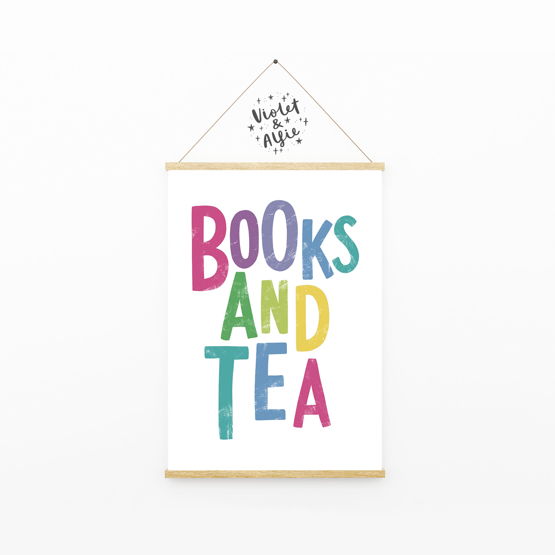 Books and Tea Wall Art, prints for lounge, Bookish wall art, gift for book lover, bookworm decor, reading nook wall art, books and tea print, Typographic Prints, typographic posters