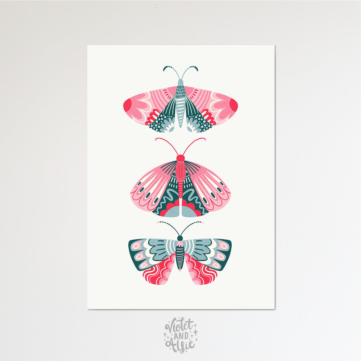 Colourful Moth Print