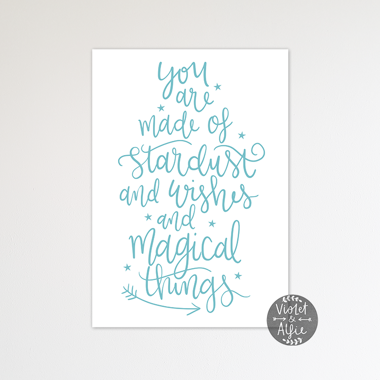 Stardust, wishes, magical things print - Violet and Alfie
