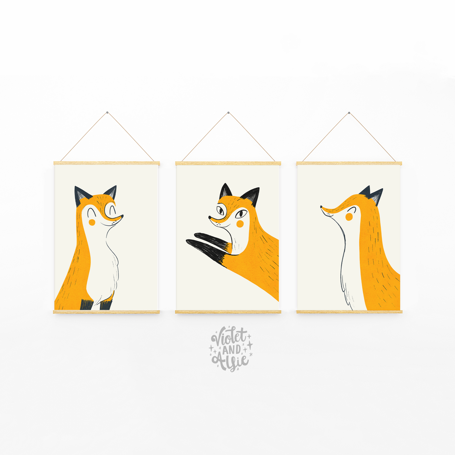 Jumping Fox Print