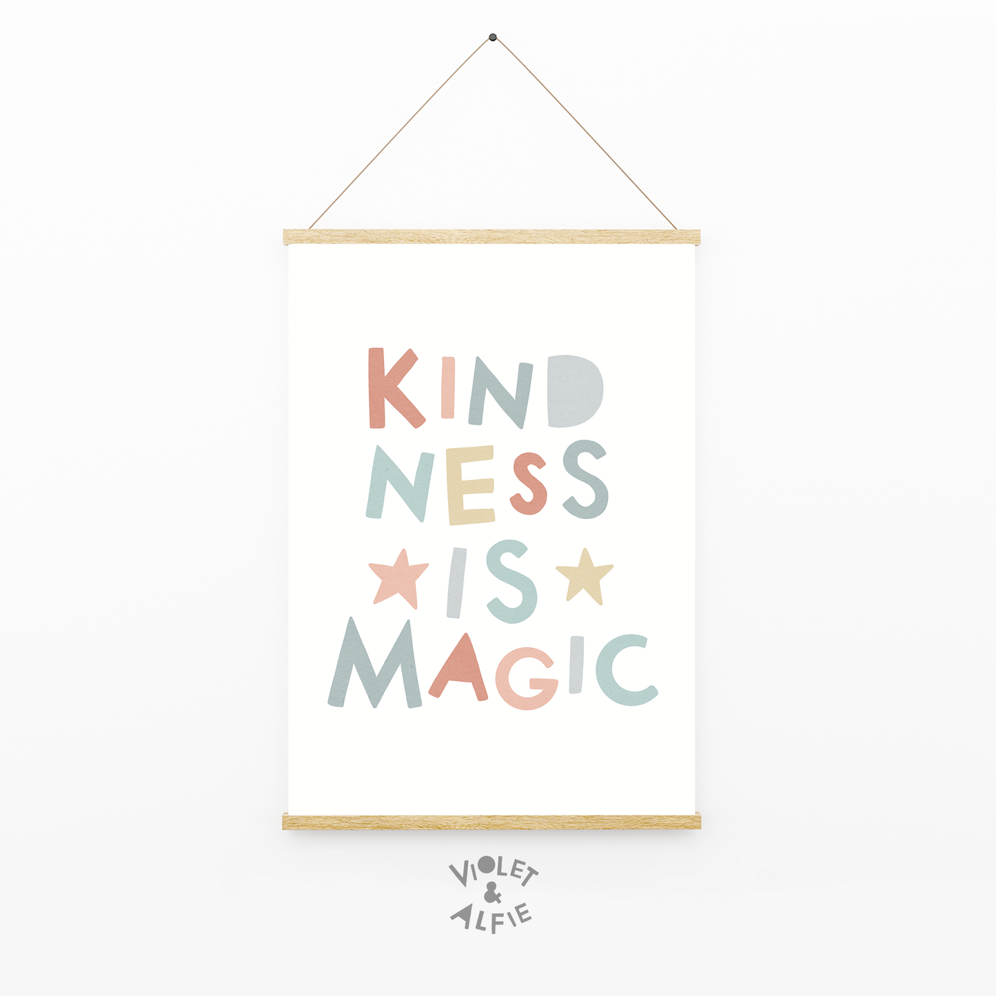 KINDNESS is magic, kindness quote print, prints for kids rooms, nursery art, inspirational prints, be kind wall art, 