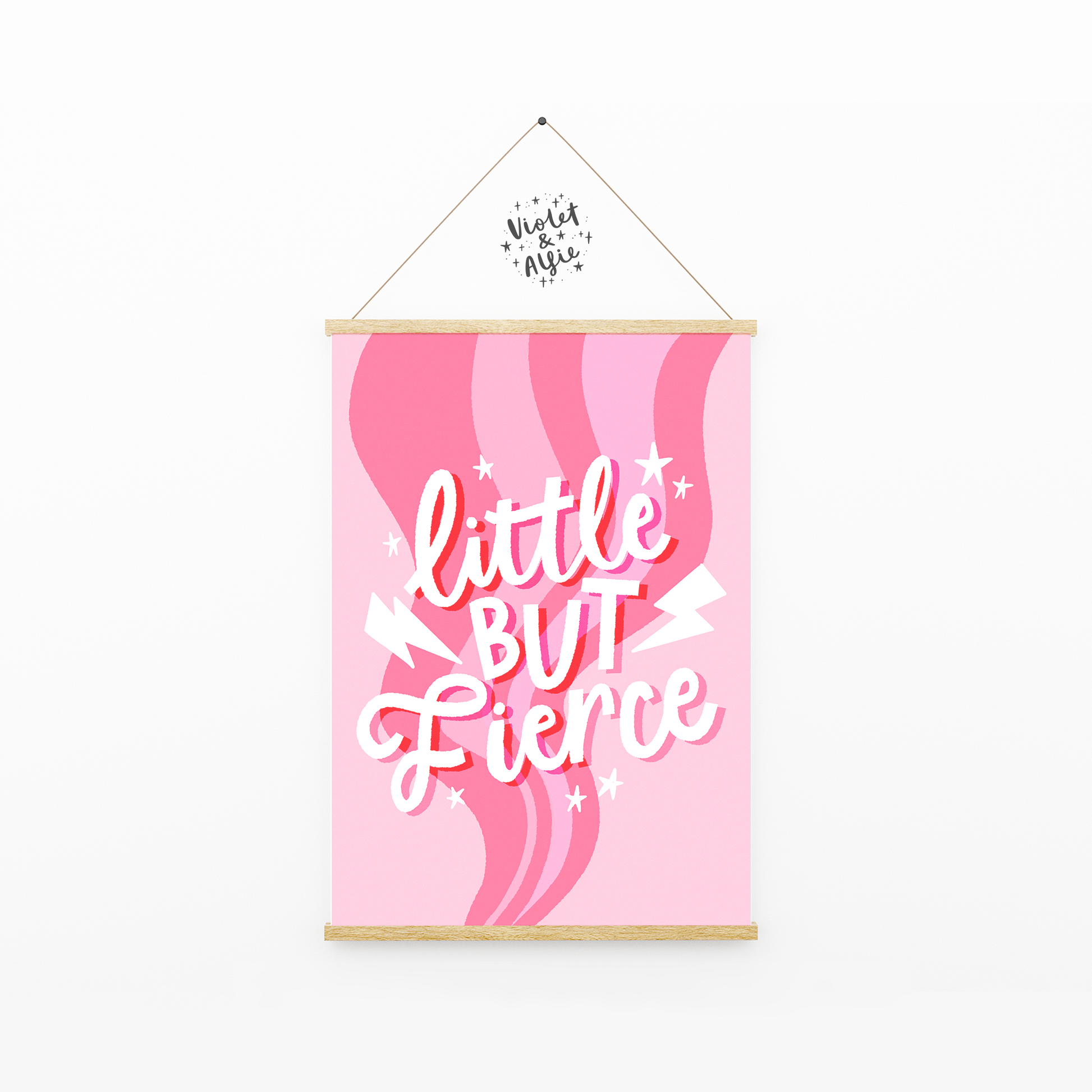 Little but fierce, pink prints, girls room wall art, baby girl nursery decor, pink prints,