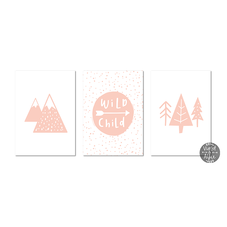 Wild child print set - Violet and Alfie
