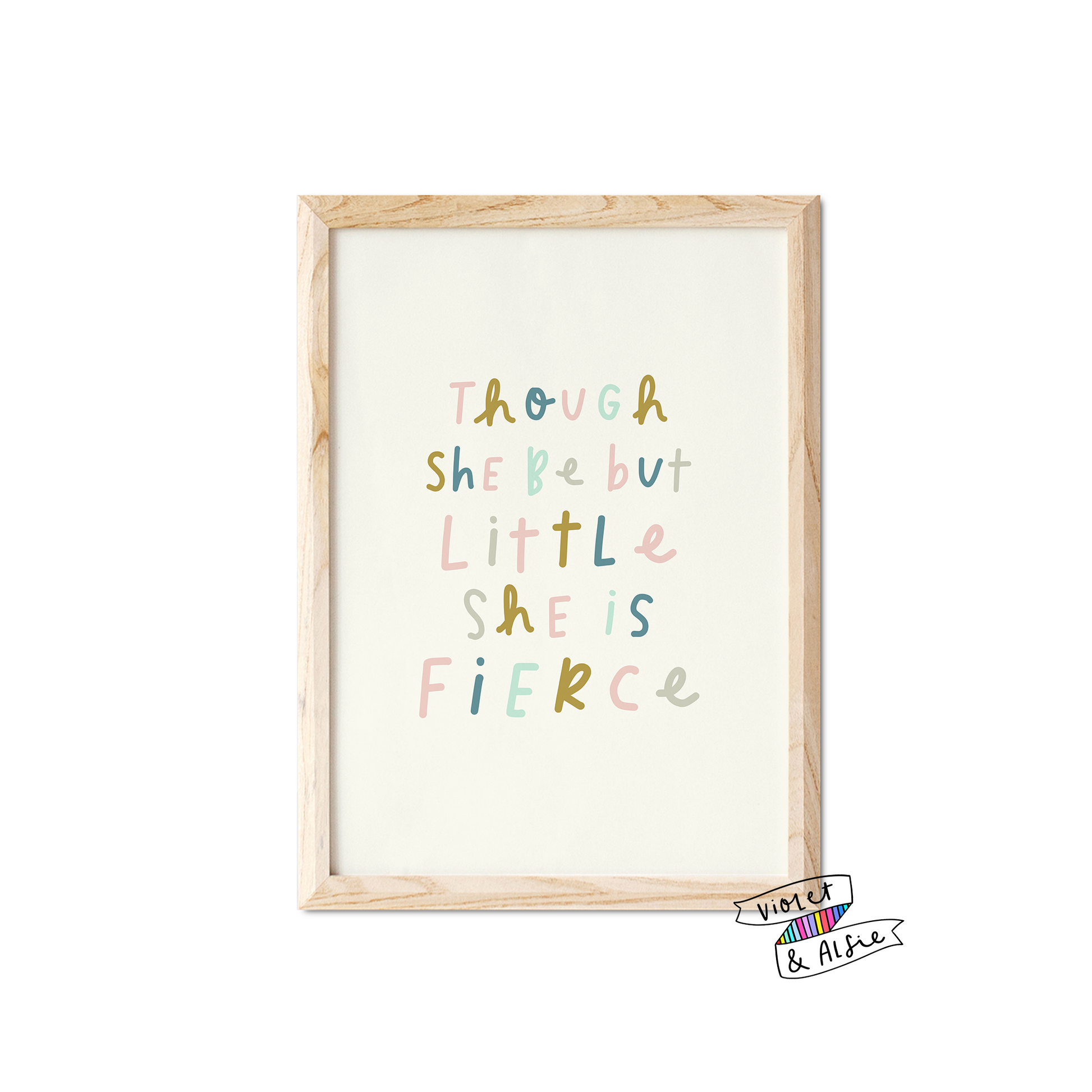Little But Fierce Print - Violet and Alfie