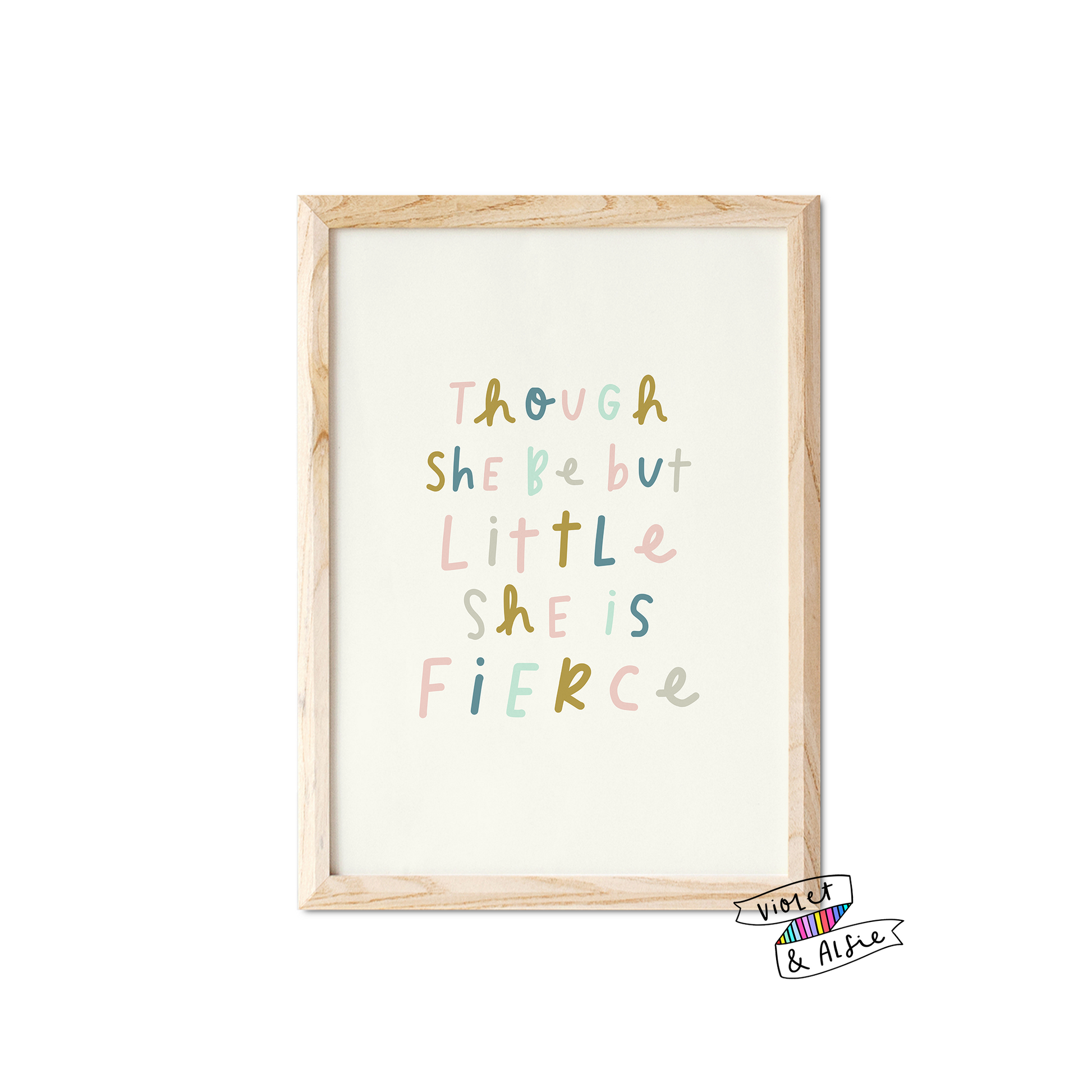 A Girl Should Be Two Things Quote Print - Violet and Alfie
