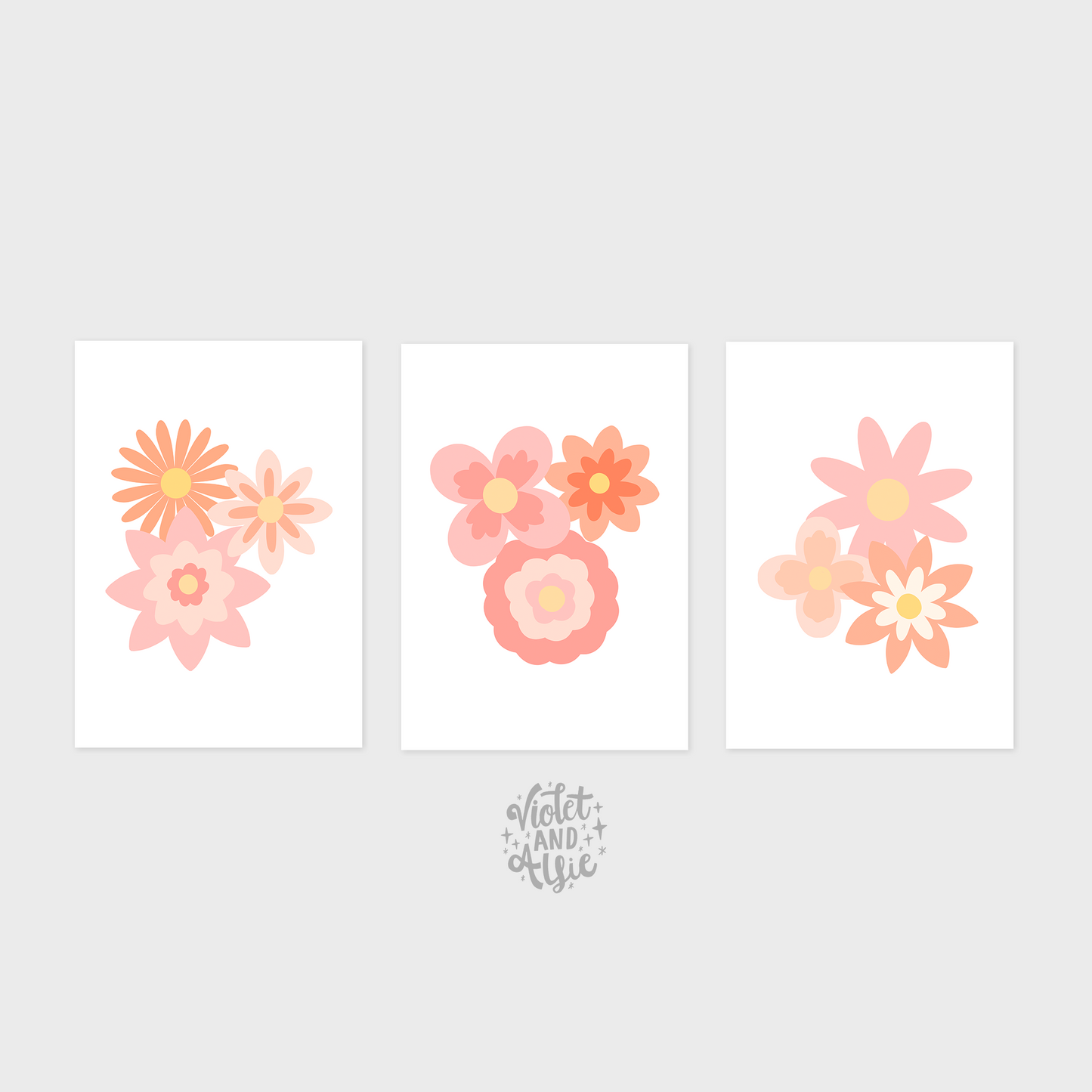 Simple Flowers Print Set