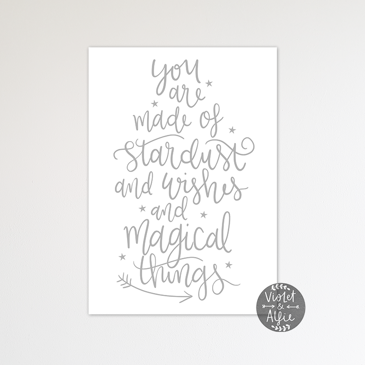 Stardust, wishes, magical things print - Violet and Alfie