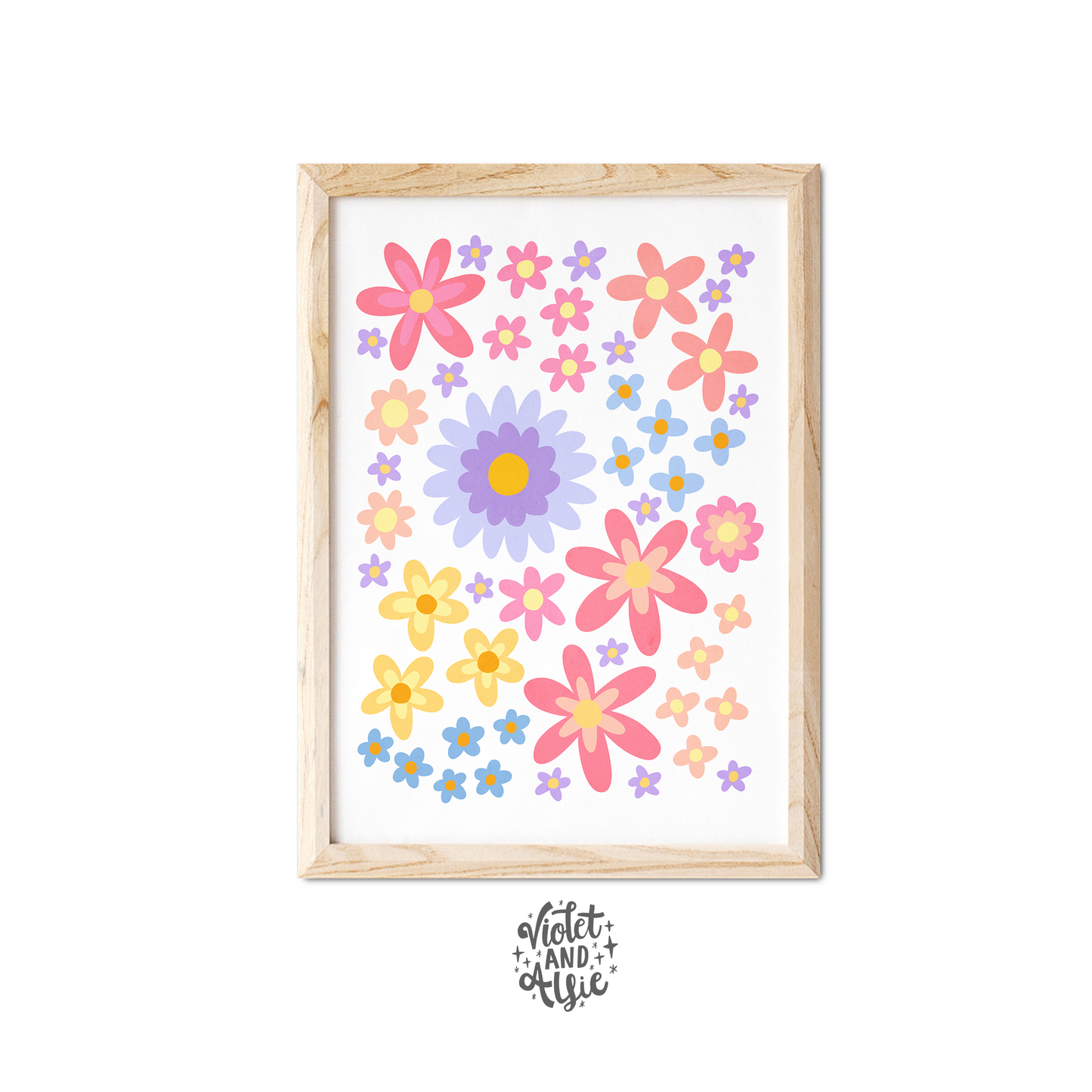 Pastel Flowers Print Set
