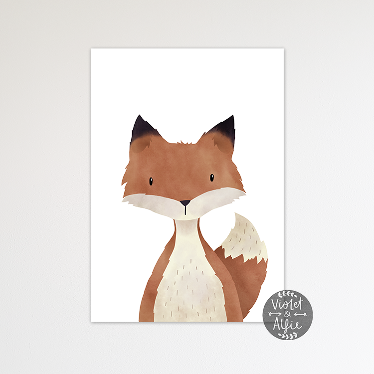 Woodland fox print - Violet and Alfie