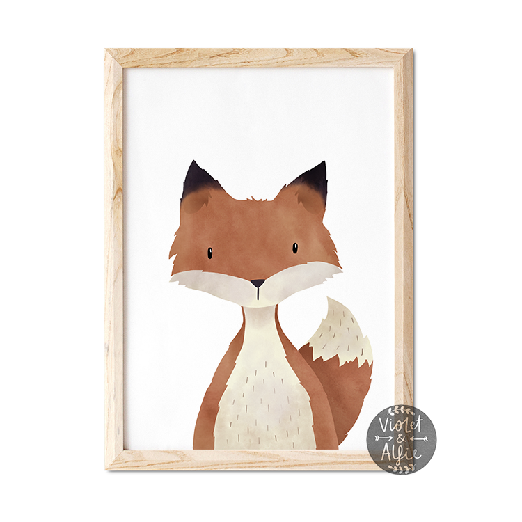 Woodland fox print - Violet and Alfie